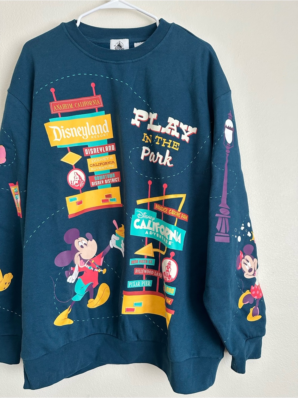 NWT Disneyland Play in the Park Mickey and Friends Sweatshirt - Navy - Picture 2 of 3
